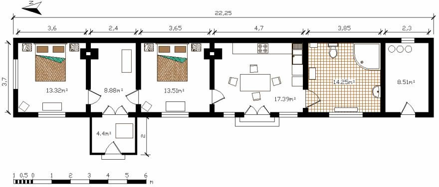 “White Tailed Eagle” holiday home (73 m²) : Plan of the house